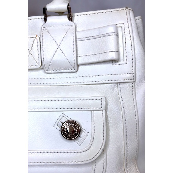 Dior White Leather Doctor Bag - Picture 11 of 14